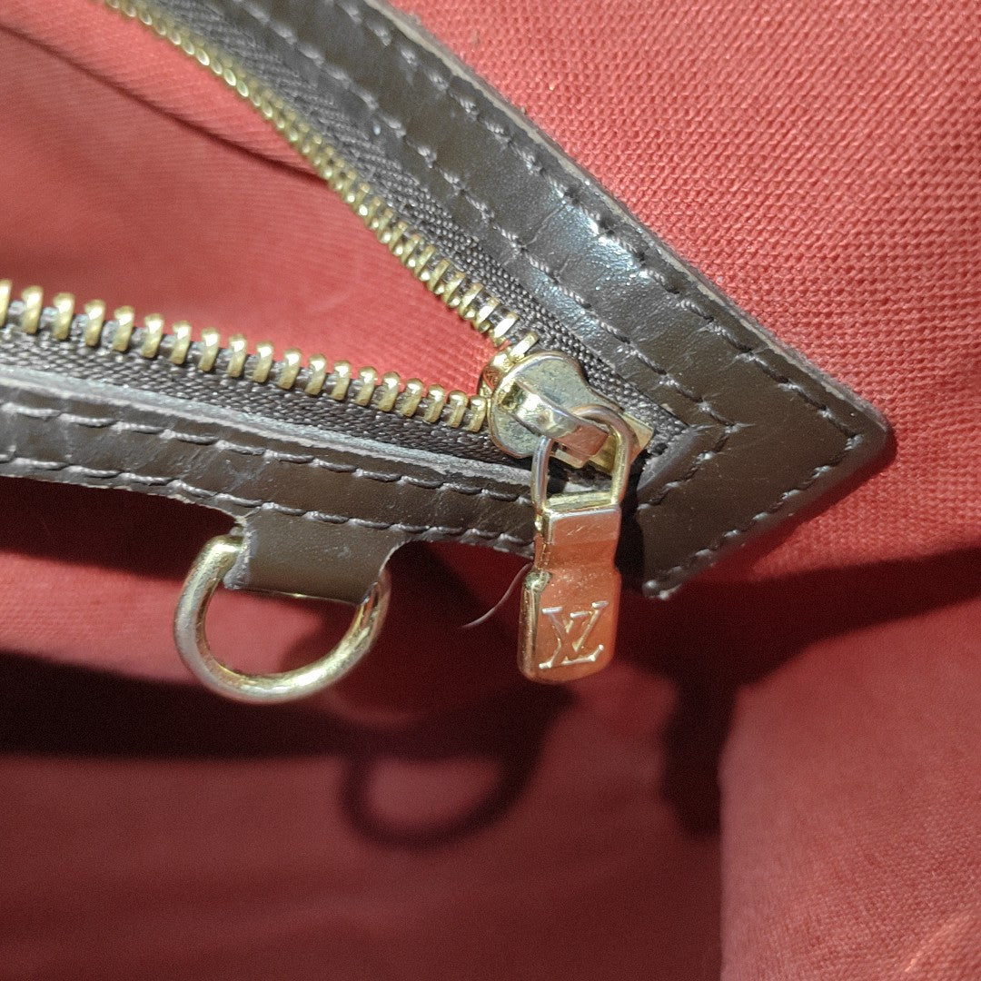 RIVINGTON Damier Ebene Coated Canvas Brown