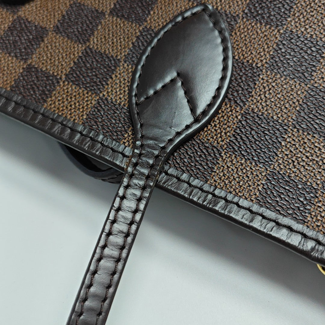 NEVERFULL MM Damier Ebene Coated Canvas Brown