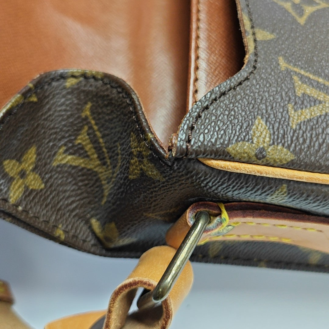 CARTOUCHIERE MM Monogram Coated Canvas Brown