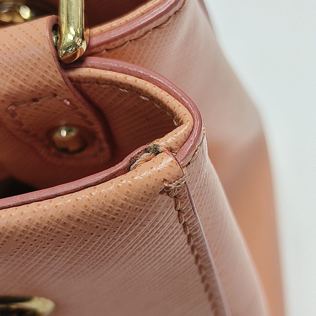 Calfskin Top Handle Bag Pink