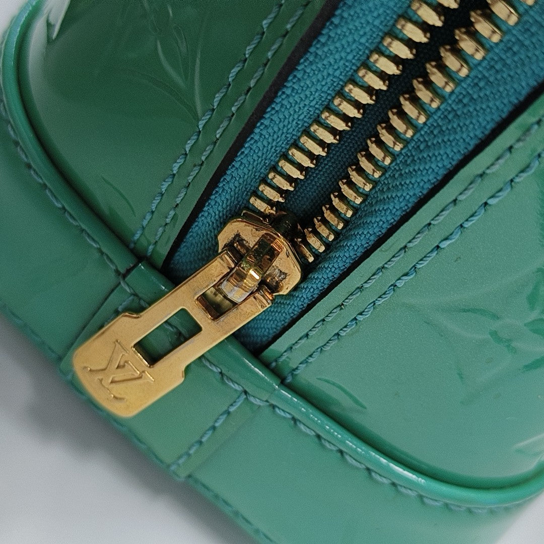 ALMA BB Monogram Patent Leather Green