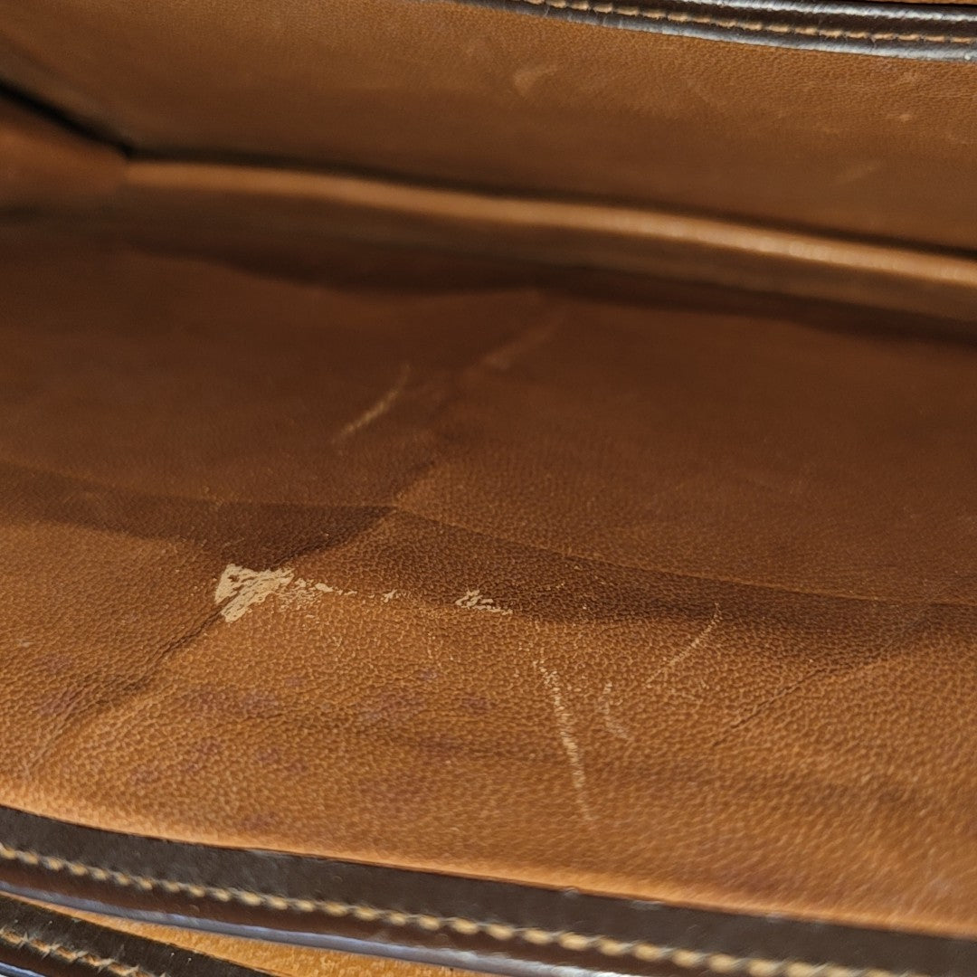 Calfskin Top Handle Bag Brown