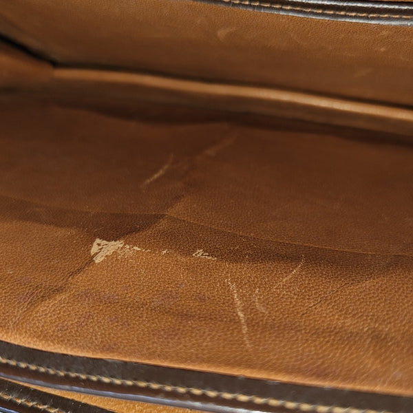 Calfskin Top Handle Bag Brown