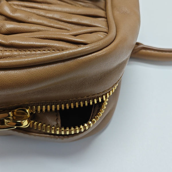 Arcadie Matelassé Large Quilted Lambskin Brown