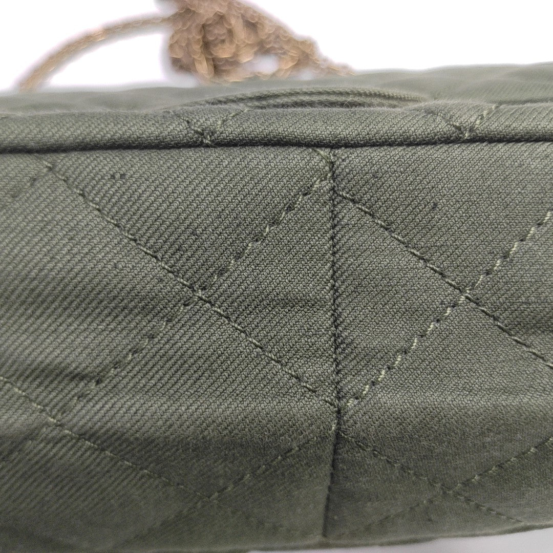 2.55 227 Quilted Canvas Green