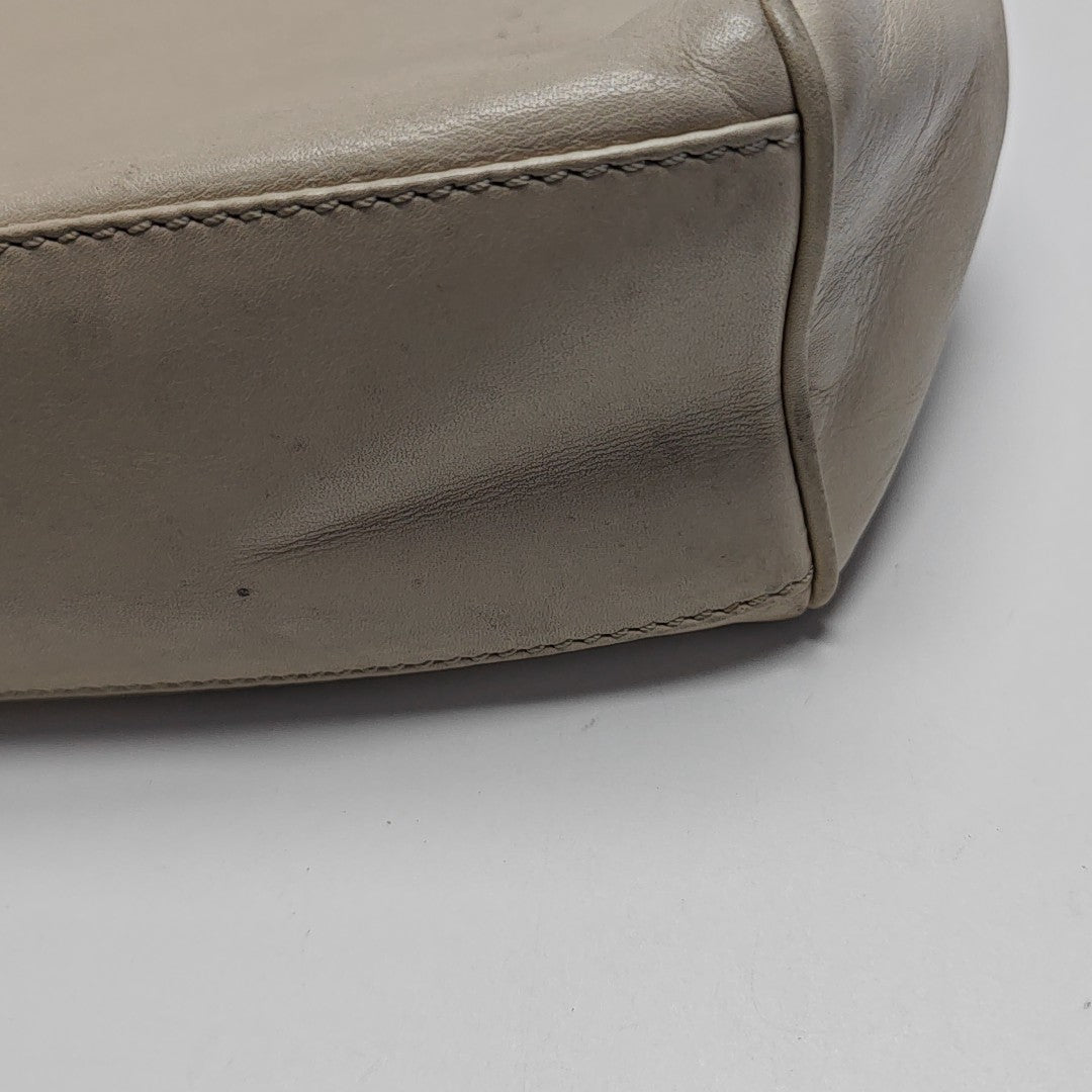 Calfskin Shoulder Bag Beige
