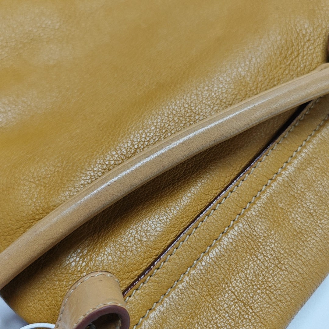 Calfskin Top Handle Bag Yellow
