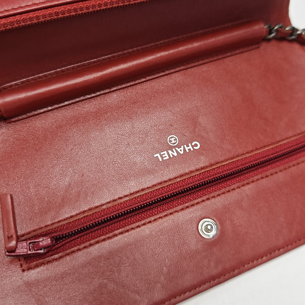 2.55 WOC Quilted Calfskin Red