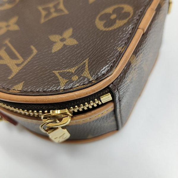 BOITE CHAPEAU Mini Monogram Coated Canvas Brown