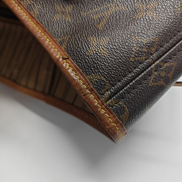 NEVERFULL GM Monogram Coated Canvas Brown
