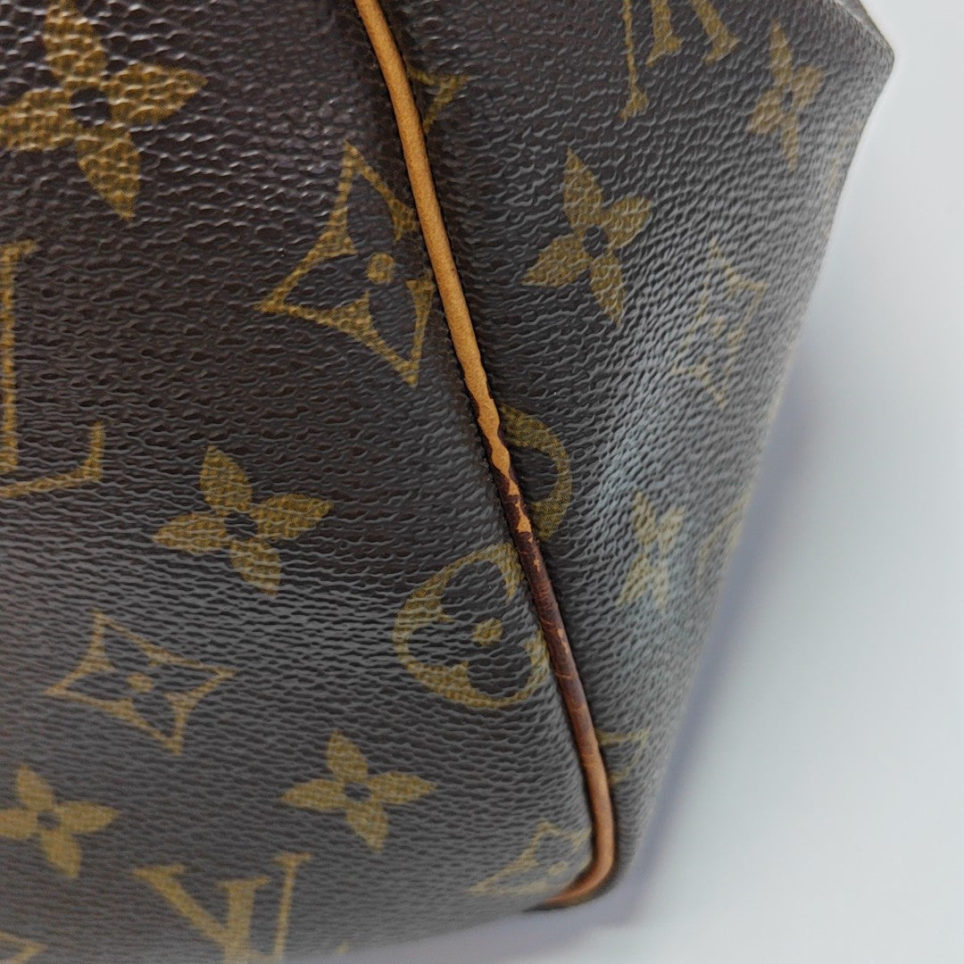 SPEEDY 30 Monogram Coated Canvas Brown