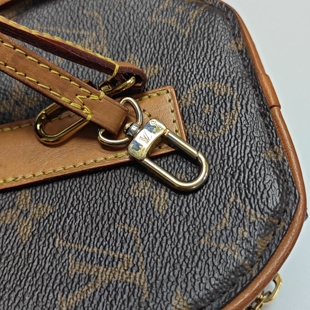 BOITE CHAPEAU Mini Monogram Coated Canvas Brown
