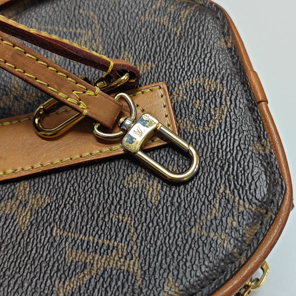 BOITE CHAPEAU Mini Monogram Coated Canvas Brown