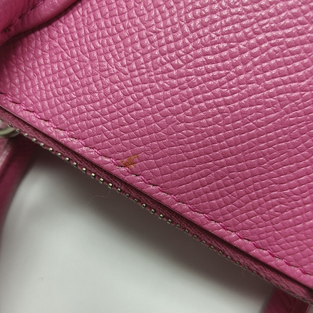 Top Handle Calfskin Red