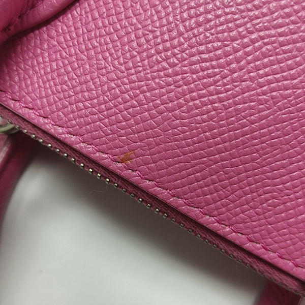 Top Handle Calfskin Red