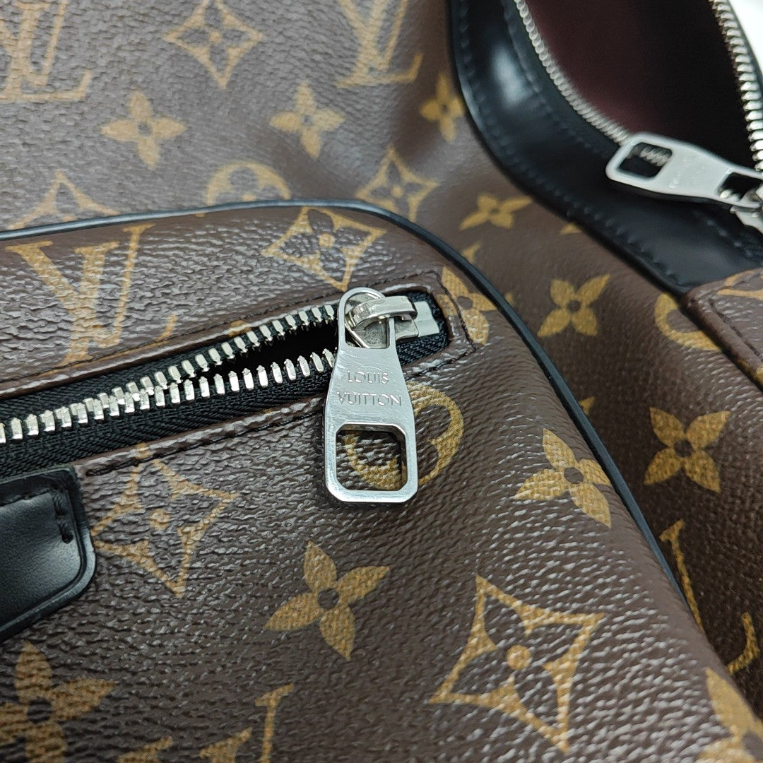 JOSH Monogram Coated Canvas Brown