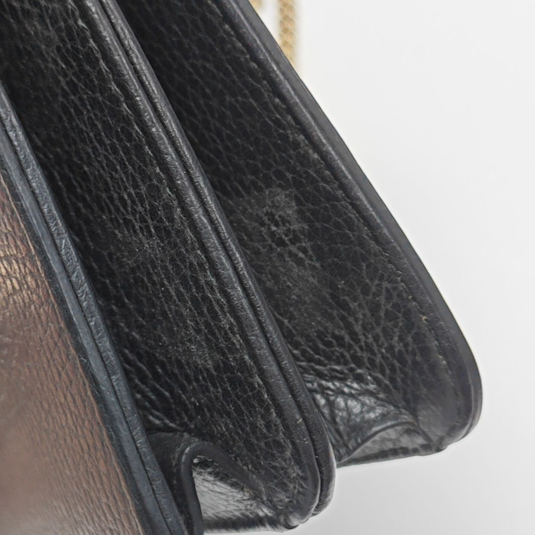 Interlocking G Small Calfskin Black
