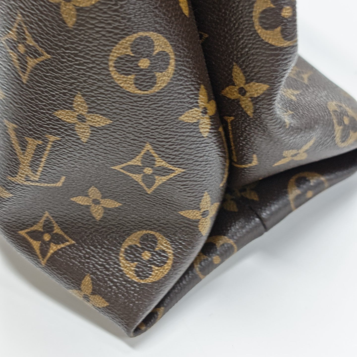 OLYMPE MM Monogram Coated Canvas Brown