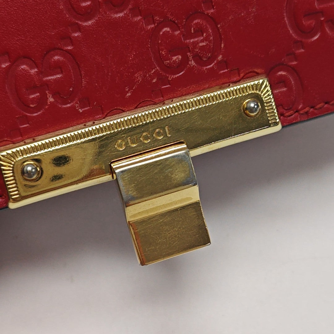 Padlock Small Monogram Calfskin Red