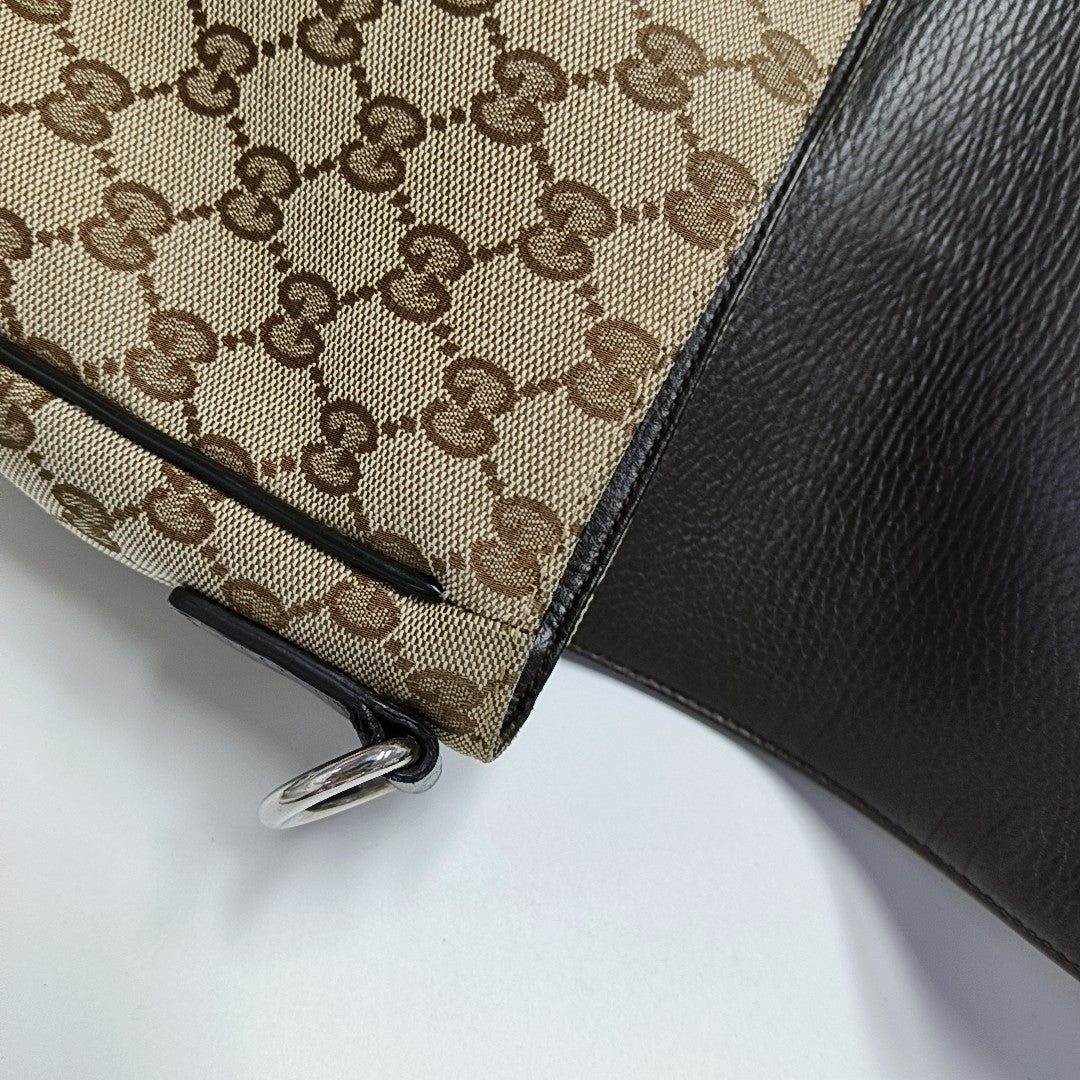 Monogram Canvas Shoulder Bag Brown