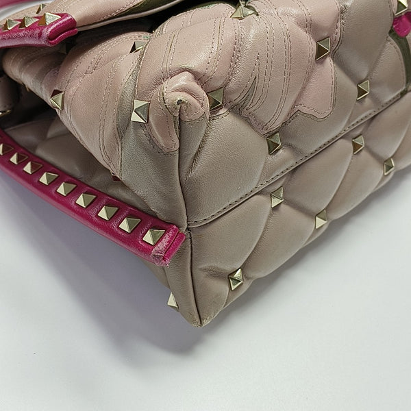 Quilted Calfskin Shoulder Bag Pink