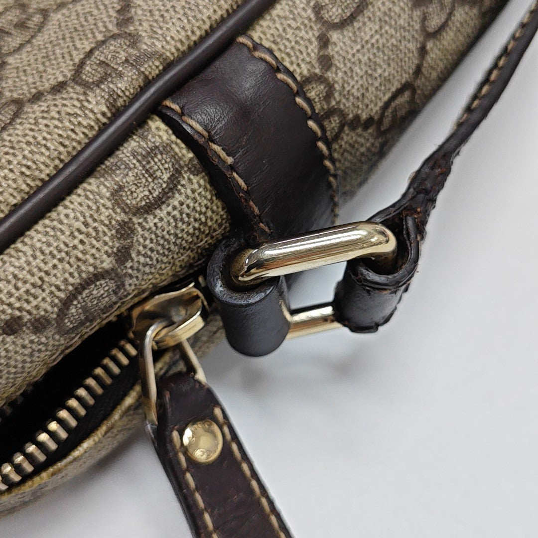 Monogram Coated Canvas Shoulder Bag Brown