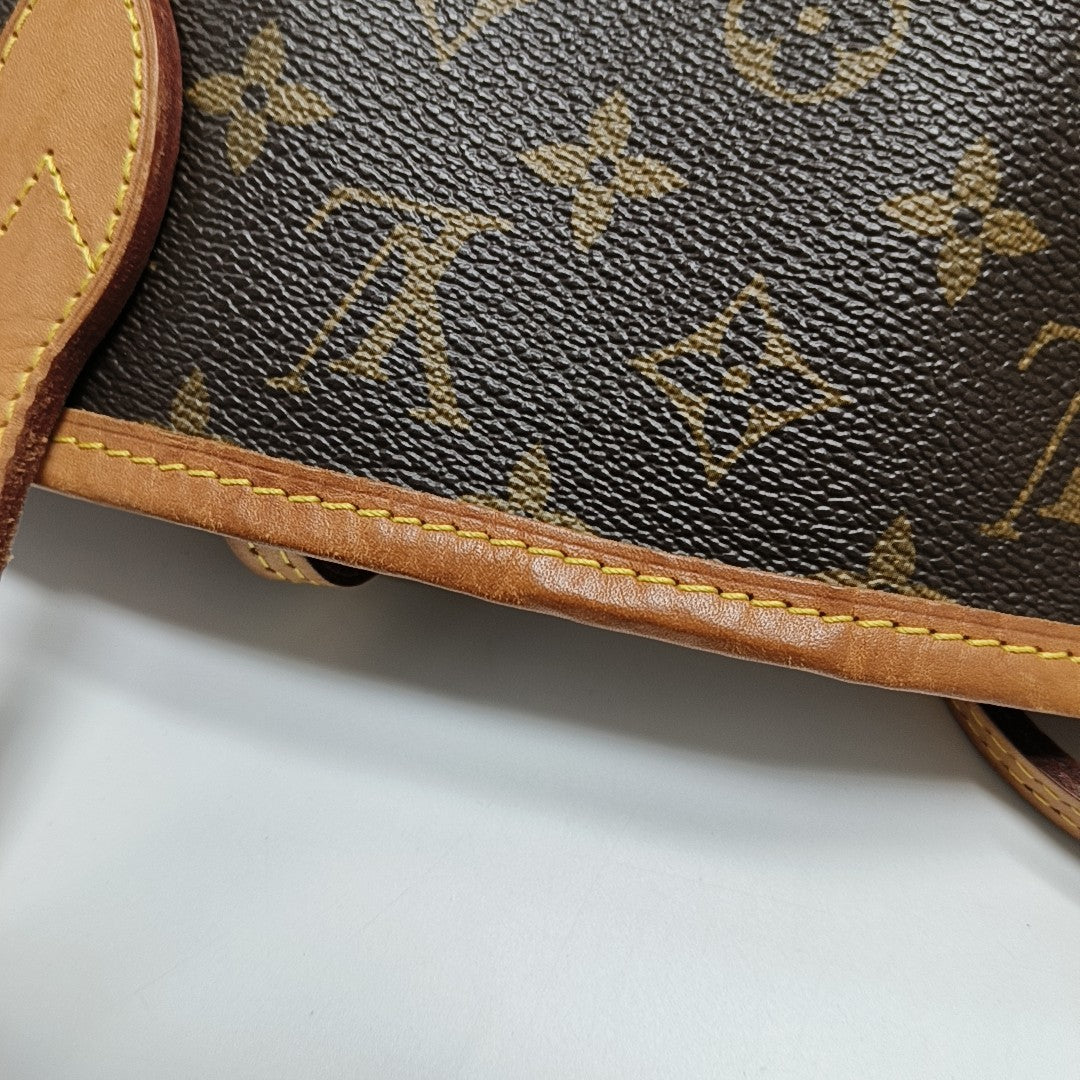 NEVERFULL MM Monogram Coated Canvas Brown