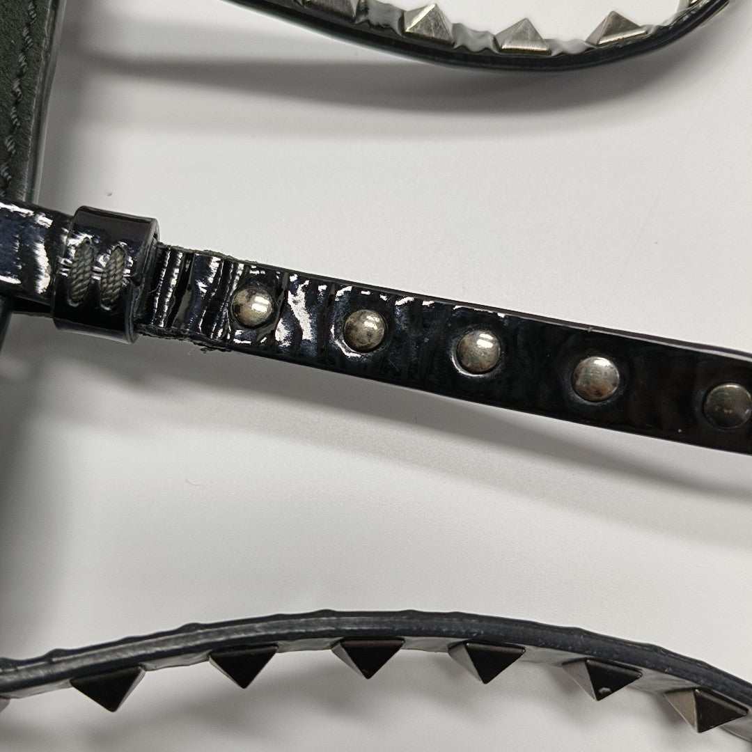 Rockstud Small Patent Leather Black