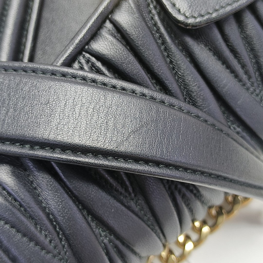 Miu Confidential Quilted Lambskin Black
