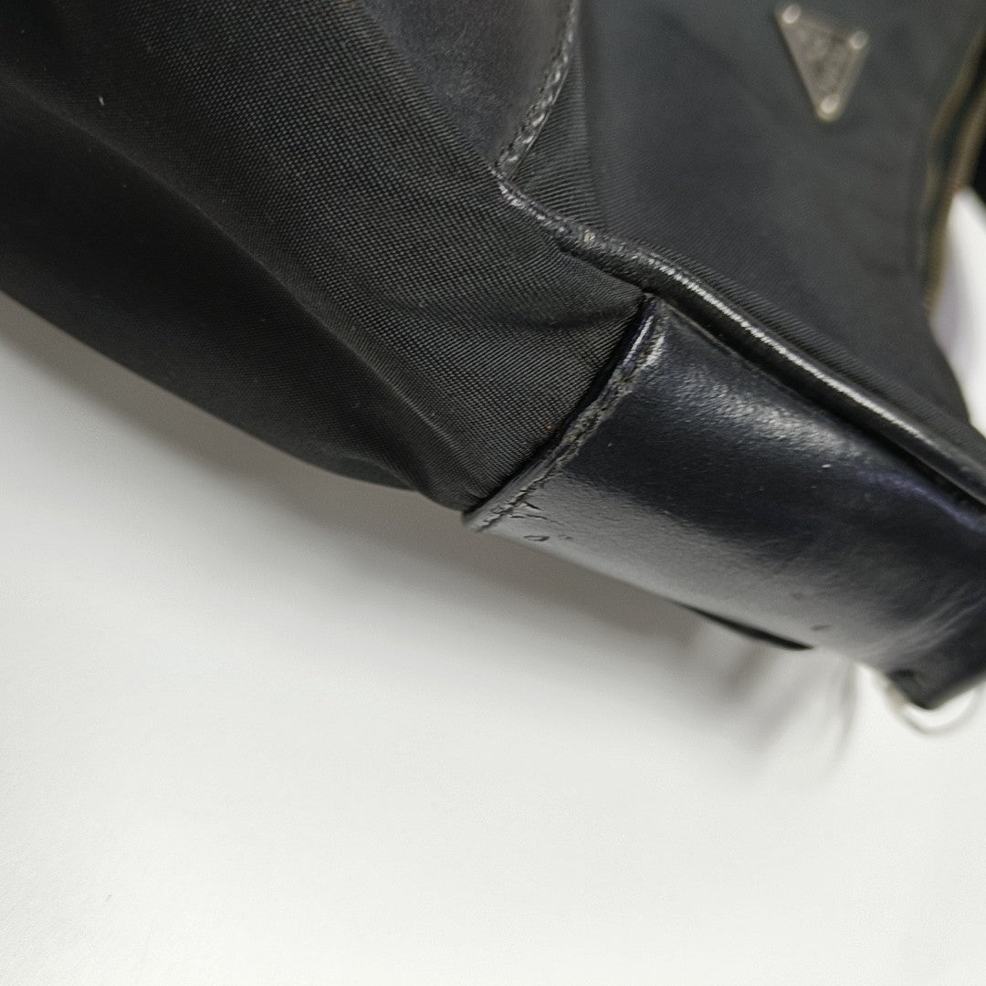 Nylon Shoulder Bag Black