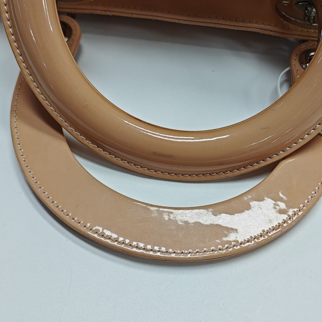 Lady Dior Medium Cannage Patent Leather Pink