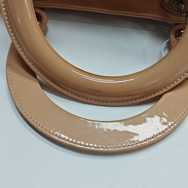 Lady Dior Medium Cannage Patent Leather Pink