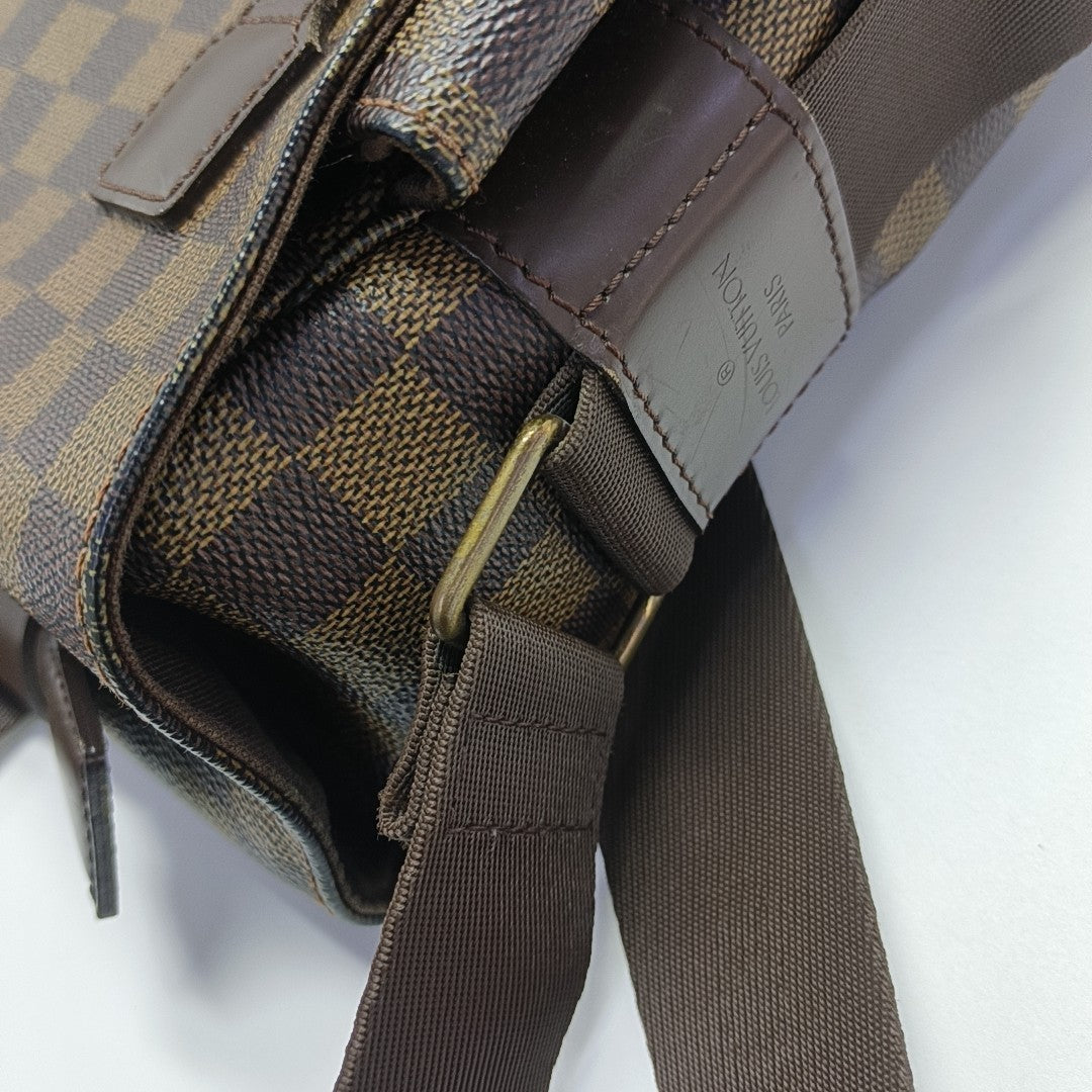 BROADWAY Damier Ebene Coated Canvas Brown