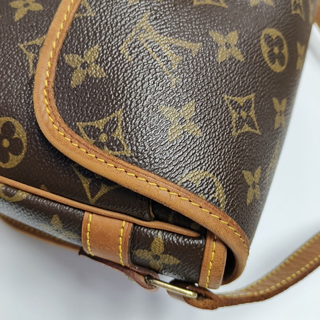 SOLOGNE PM Monogram Coated Canvas Brown