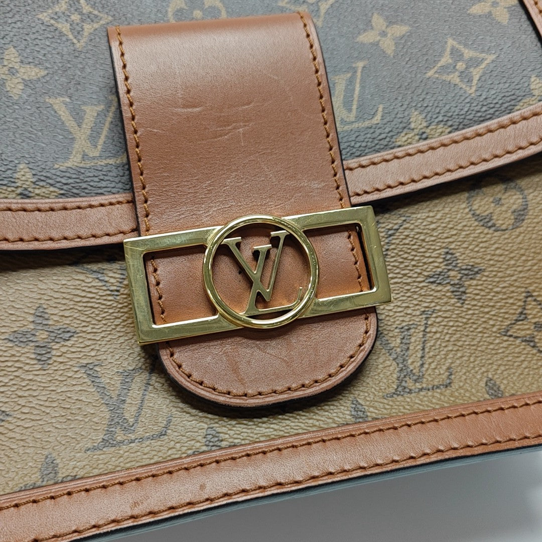 DAUPHINE MM Monogram Coated Canvas Brown