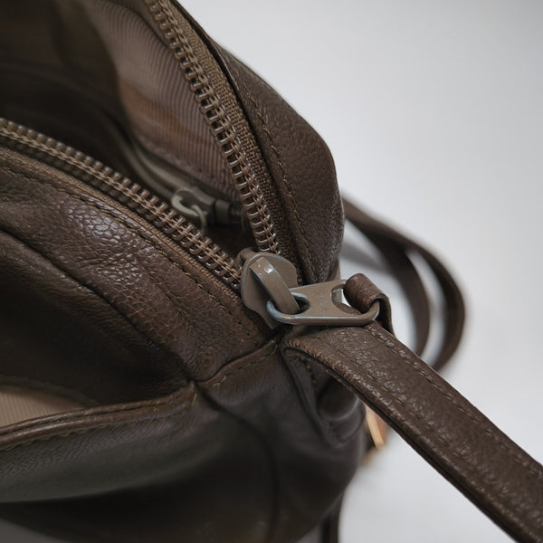 Calfskin Shoulder Bag Brown