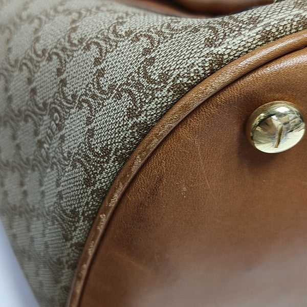 Coated Canvas Backpack Beige