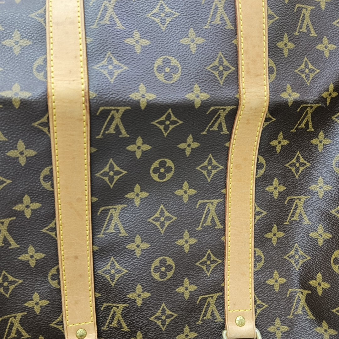 KEEPALL 50 Monogram Coated Canvas Brown