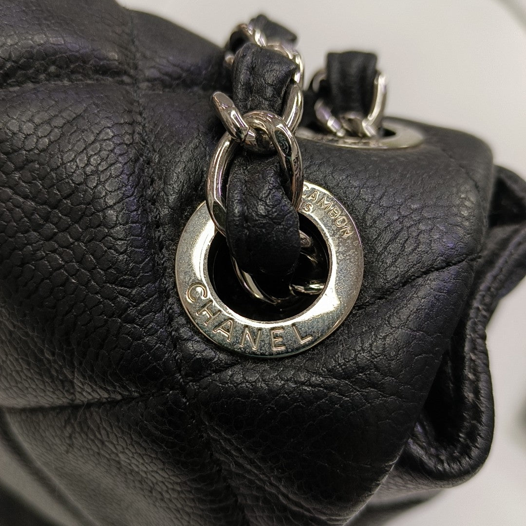 Quilted Grained Calfskin Black