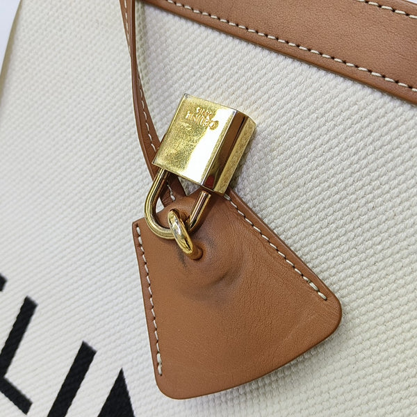 CABAS CELINE Medium Fabric White