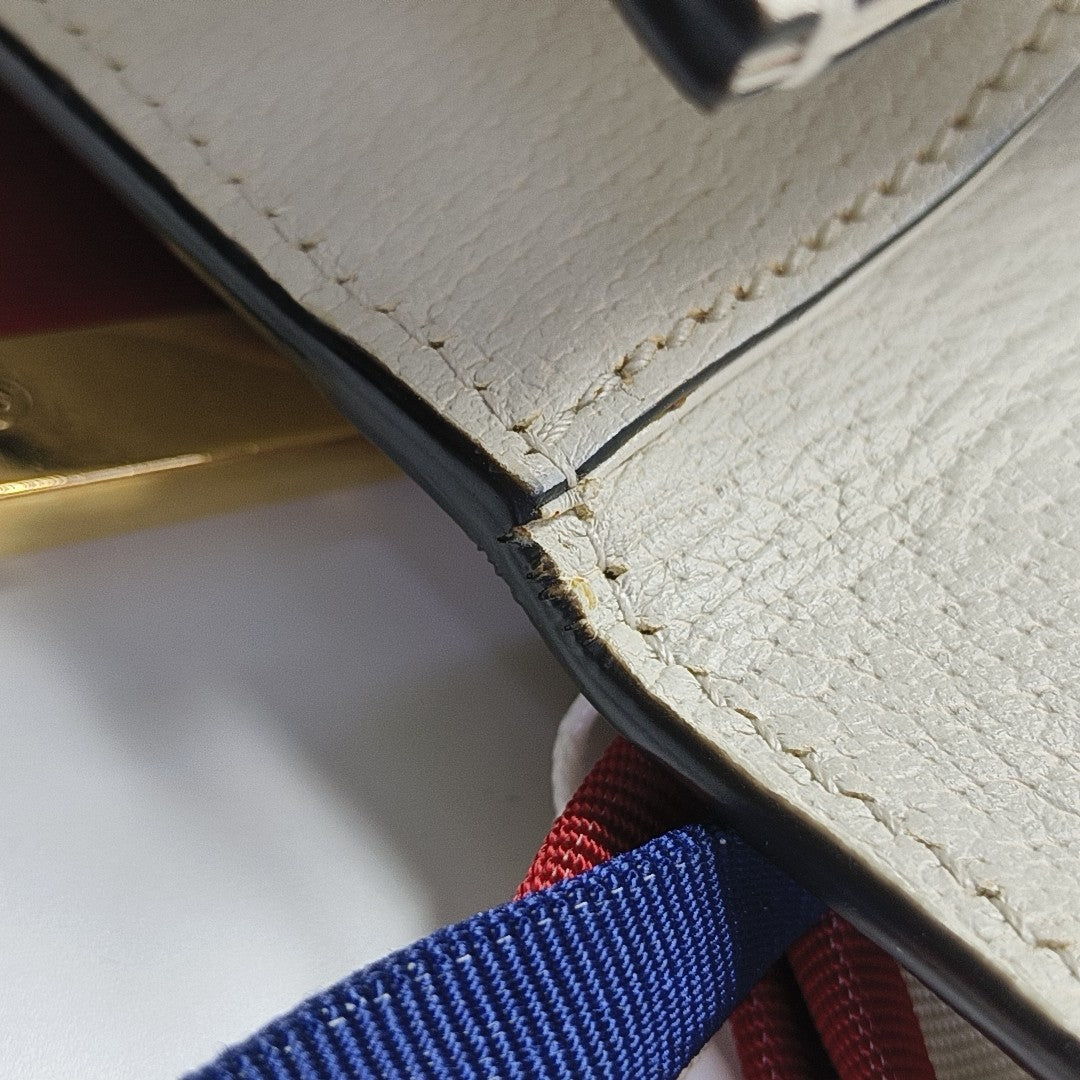 Calfskin Shoulder Bag Small White