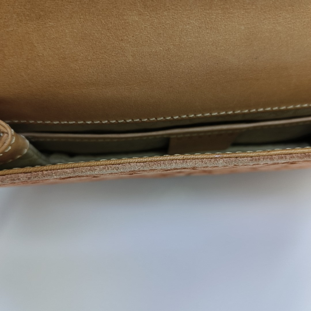 Suede Top Handle Bag Orange