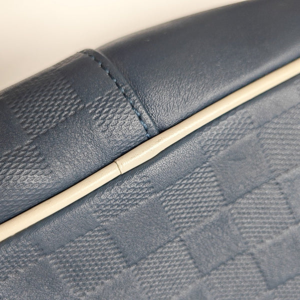 Damier Calfskin Backpack Blue