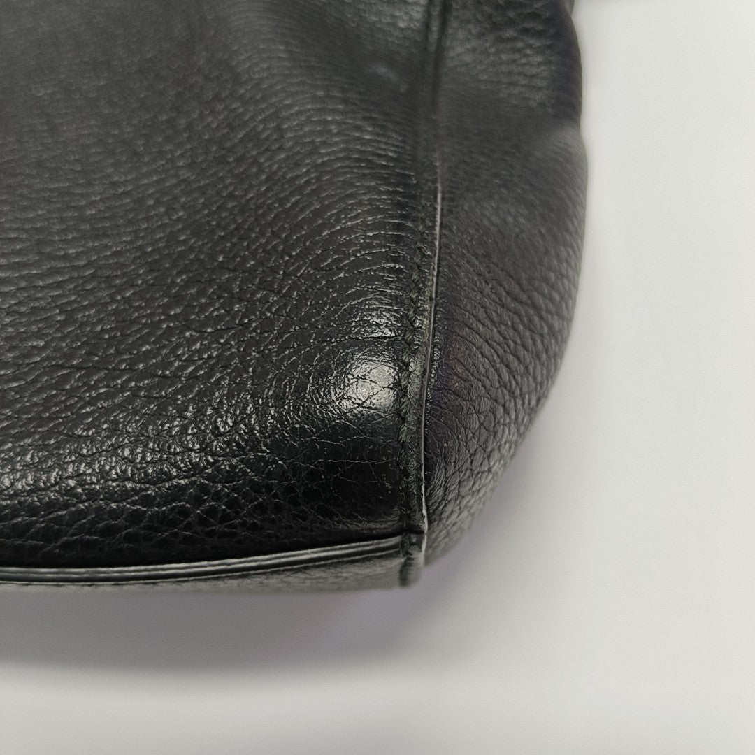 Calfskin Shoulder Bag Black