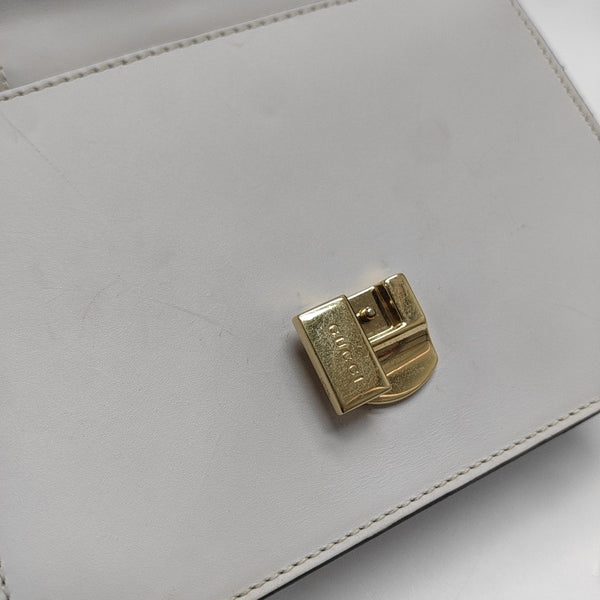 Sylvie Mini Calfskin White
