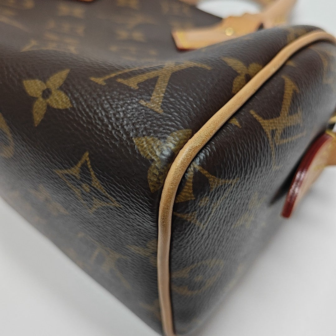SPEEDY 20 Monogram Coated Canvas Brown