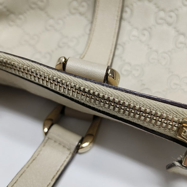 Abbey Monogram Calfskin White