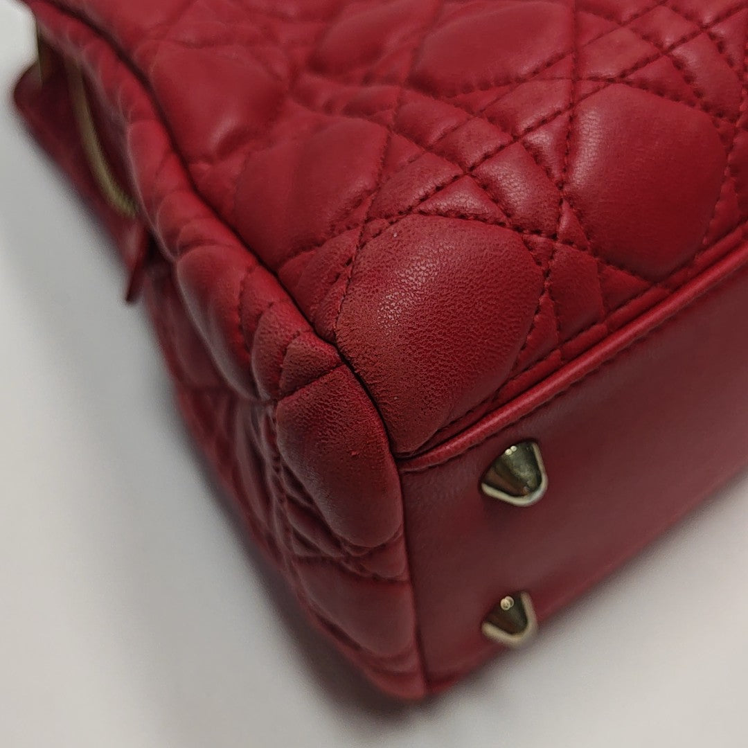 Dior Soft Cannage Lambskin Red