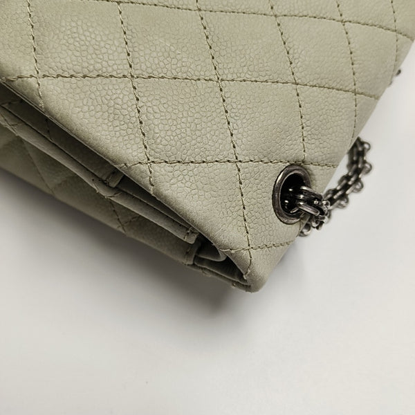 2.55 227 Quilted Calfskin Green