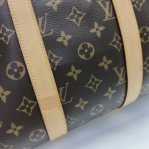 KEEPALL 45 Monogram Coated Canvas Brown